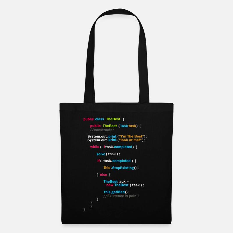 Code du programme - The Best | Code - Sac en tissu - noir