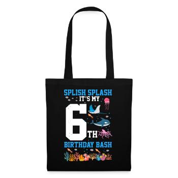 Marine Biology Birthday Party Birthday 6 - Tote Bag - black - Front