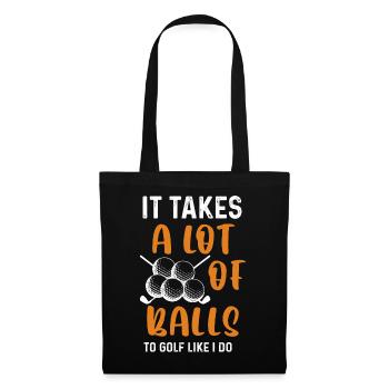 Il faut beaucoup de balles pour jouer comme moi Golf - Sac en tissu - noir - Devant