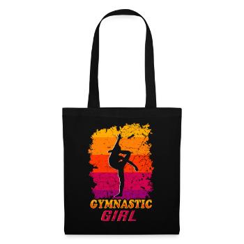 Gymnastique Filles Gymnaste Acrobaties - Sac en tissu - noir - Devant