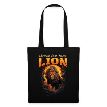 lion, lion head, strong, wild, pride, brave, royal, - Tote Bag - black - Front