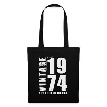 Vintage 1974 Vintage Born Birthday Gift - Tote Bag - black - Front