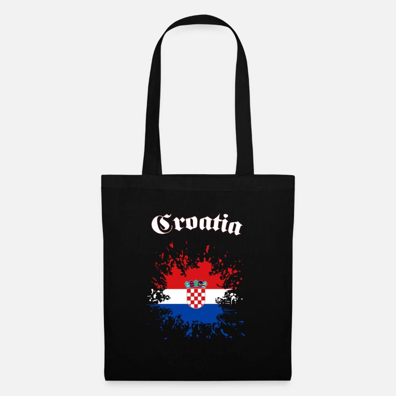 Croatia Kroatien - Stoffbeutel - Schwarz