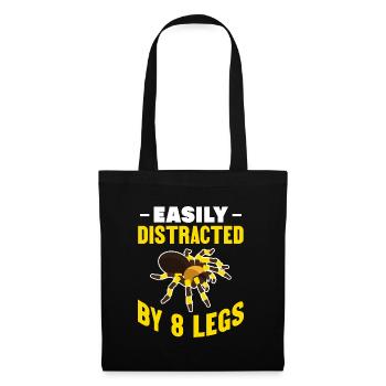 Funny Easily Distracted - Tarantula Pet Arachnid - Stoffbeutel - Schwarz - Vorne
