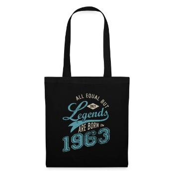 LEGEND ARE BORN IN 1963 Geburtstagsgeschenk 59 Jahre - Stoffbeutel - Schwarz - Vorne