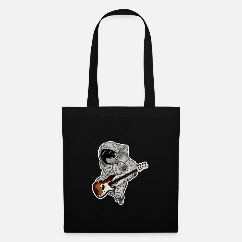 Astronaut with bass - Tote Bag - black