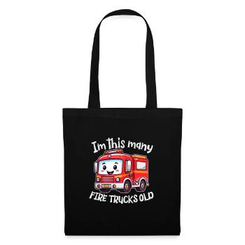 Cute Fire Truck - Im this many Firetrucks old - Tote Bag - black - Front