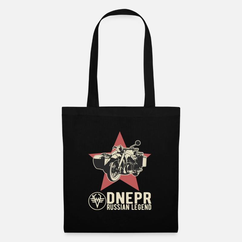 Dnepr Russian Legend Logo Motorradgespann - Stoffbeutel - Schwarz