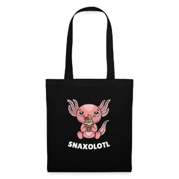 Snaxolotl Axolotl Amphibien Schwanzlurche - Stoffbeutel - Schwarz - Vorne