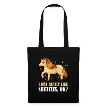 J’aime vraiment les shetties ok Horse Rider - Sac en tissu - noir - Devant