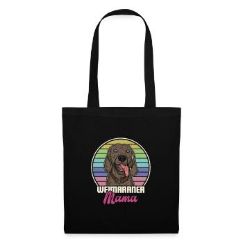 Hundehalter Weimaraner Welpe Hunde Spruch - Stoffbeutel - Schwarz - Vorne