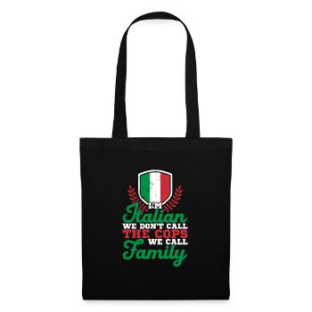 Italie Patrie Rome Drapeau italien - Sac en tissu - noir - Devant