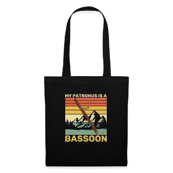 Musicien Basson Basson Instrument à vent Dicton - Sac en tissu - noir - Devant
