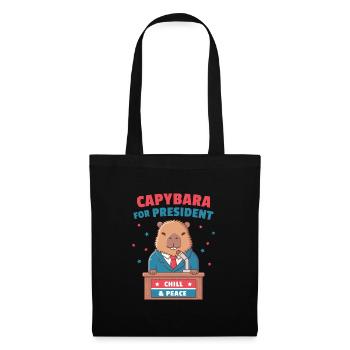 Funny Capybara For President Chill And Peace - Tote Bag - black - Front
