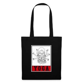 Niedlich Yoga Lotus Namaste Buddha Yogalehrer - Stoffbeutel - Schwarz - Vorne