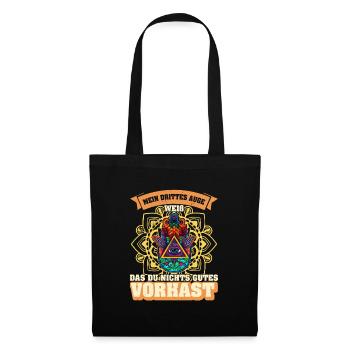 Hindu Yoga Symbol Hamsa Eye Meditation - Stoffbeutel - Schwarz - Vorne