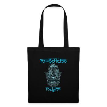 Hand Hamsa Eye Talisman Yoga Fluchschutz - Stoffbeutel - Schwarz - Vorne