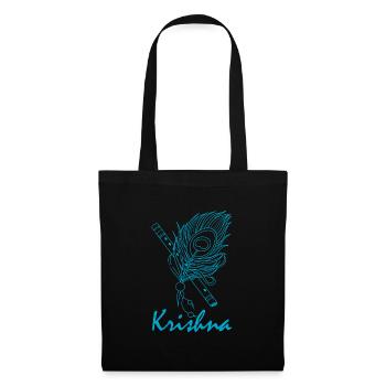 Krishna Yoga Zen Flöte Musik Hindu Buddhist - Stoffbeutel - Schwarz - Vorne