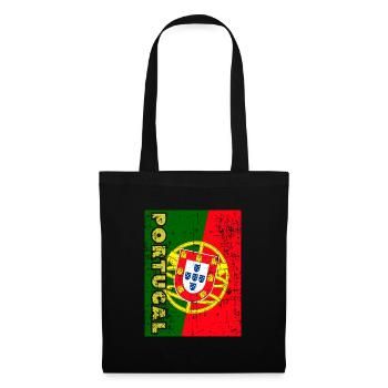 Portugal Lissabon Herkunft Portugiese Heimat - Stoffbeutel - Schwarz - Vorne