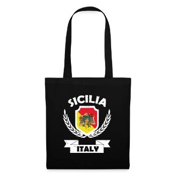 Sizilien Region Italien Sicilia Italia Catania - Stoffbeutel - Schwarz - Vorne