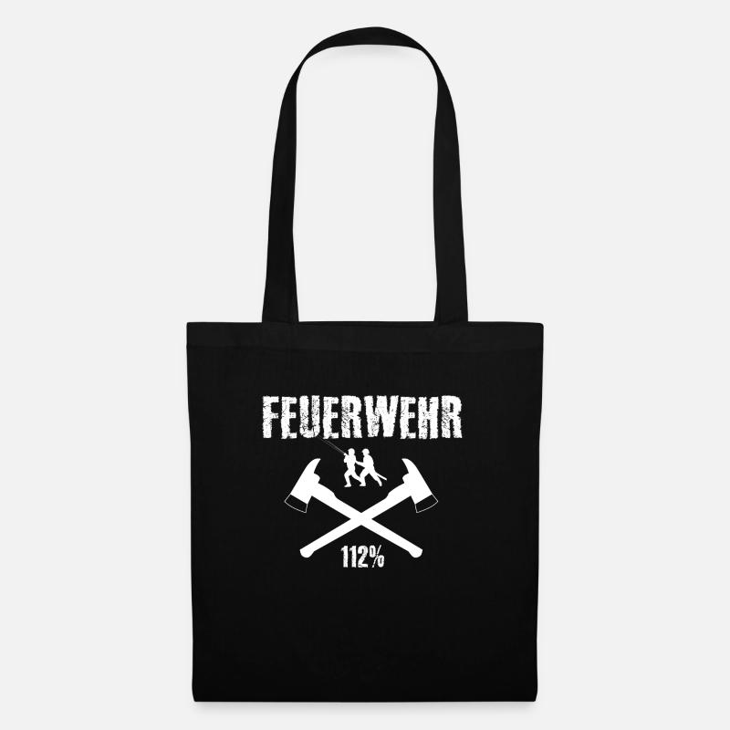 Feuerwehr - Stoffbeutel - Schwarz