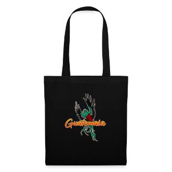 Guatemala National Vogel Quetzal Tropisch - Stoffbeutel - Schwarz - Vorne