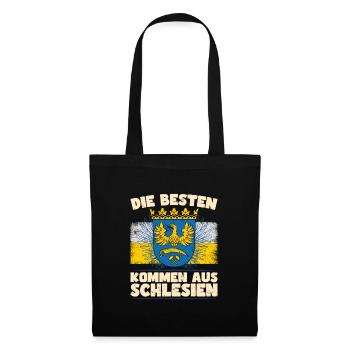Schlesien Breslau Provinz Deutschland Region - Stoffbeutel - Schwarz - Vorne