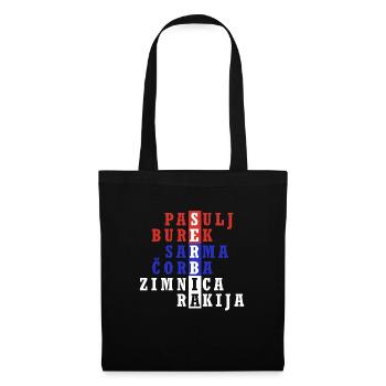 Srbija Belgrad Serbien Serbisch Heimat Urlaub Flag - Stoffbeutel - Schwarz - Vorne