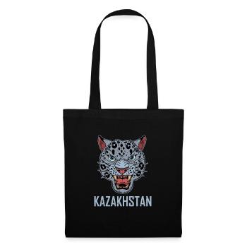 Kasachstan Kasach UdSSR Asien Schneeleopard - Stoffbeutel - Schwarz - Vorne
