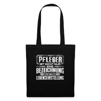 PFLEGER - Leben - Stoffbeutel - Schwarz - Vorne