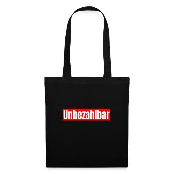 Unbezahlbar Reichtum T-shirt Egoist T-Shirt - Stoffbeutel - Schwarz - Vorne