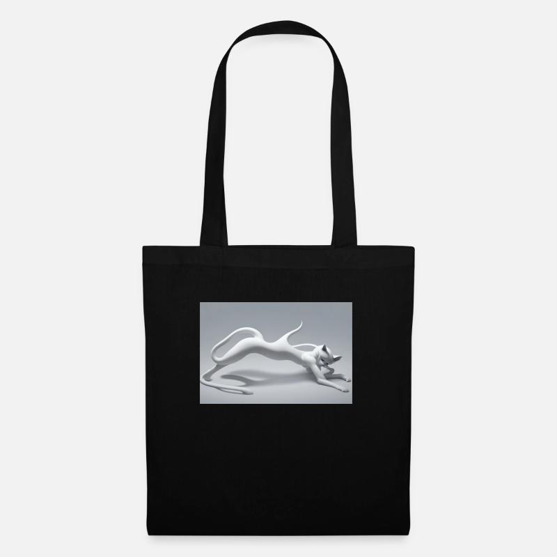 Abstract Cat Artwork - Tote Bag - black