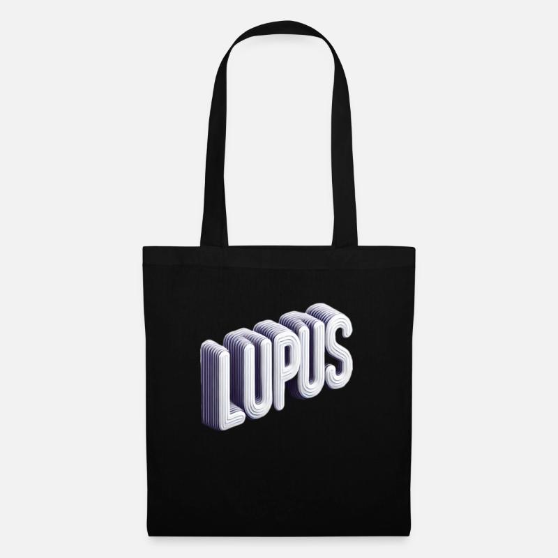 Lupus 3D - Stoffbeutel - Schwarz
