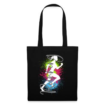 Running Sports Jogger Woman Racing Jogging Running - Tote Bag - black - Front