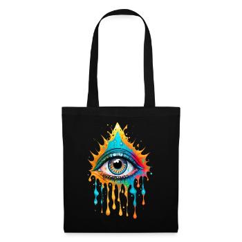 Paint Splash Eye Design - Tote Bag - black - Front