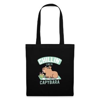Funny Chillin Like A Capybara - Tote Bag - black - Front