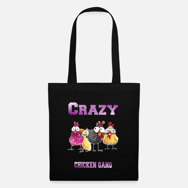 Crazy Chicken Gang - Stoffbeutel - Schwarz