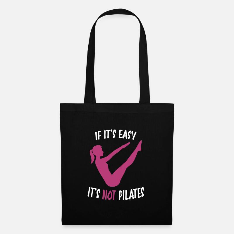 Pilates Sport Workout Funny - Stoffbeutel - Schwarz