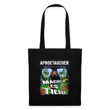 apnoetaucher oxygen apnoe tauchen schnorcheln - Stoffbeutel - Schwarz - Vorne