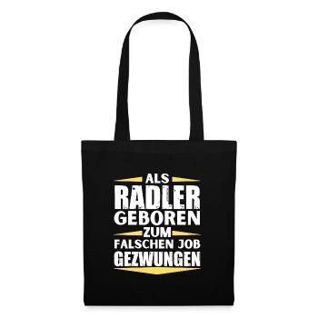 Radler im falschen Job gelandet - Stoffbeutel - Schwarz - Vorne