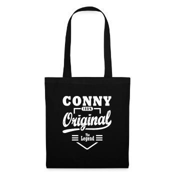 Geschenk Conny original personalisierter Vorname conny - Stoffbeutel - Schwarz - Vorne
