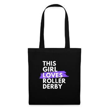 Cette fille aime le roller derby - Sac en tissu - noir - Devant