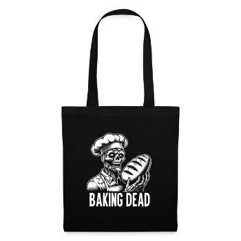 The Baking Dead gruseliger Zombie als Bäcker - Stoffbeutel - Schwarz - Vorne