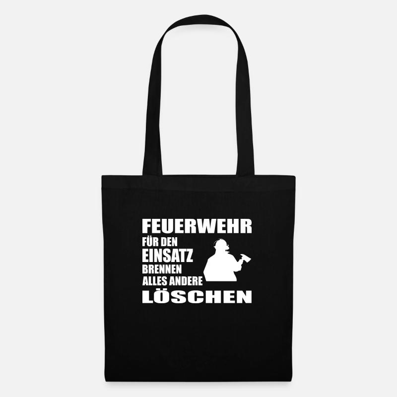 Feuerwehr - Stoffbeutel - Schwarz