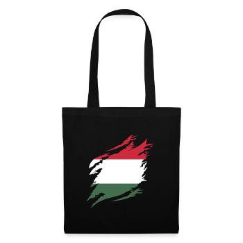 Ungarn Flagge Ungarische Fahne Balaton Hungary - Stoffbeutel - Schwarz - Vorne