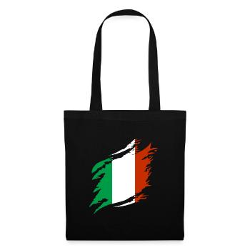 Italie Drapeau Vintage Drapeau Italien Occasion Look - Sac en tissu - noir - Devant