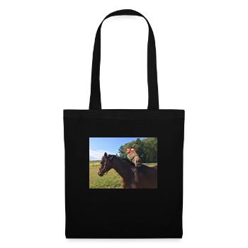 Chevaux - Sac en tissu - noir - Devant