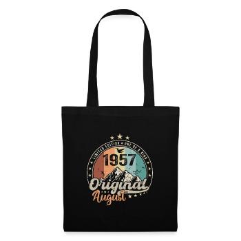 Août 1957 Cadeau D'anniversaire Août 1957 Vintage - Sac en tissu - noir - Devant