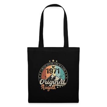 Août 1971 Cadeau D'anniversaire Août 1971 Vintage - Sac en tissu - noir - Devant