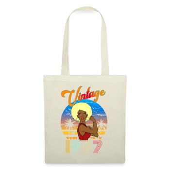 Birthday Woman 1967 Vintage Woman Afro Blonde - Stoffbeutel - Natur - Vorne